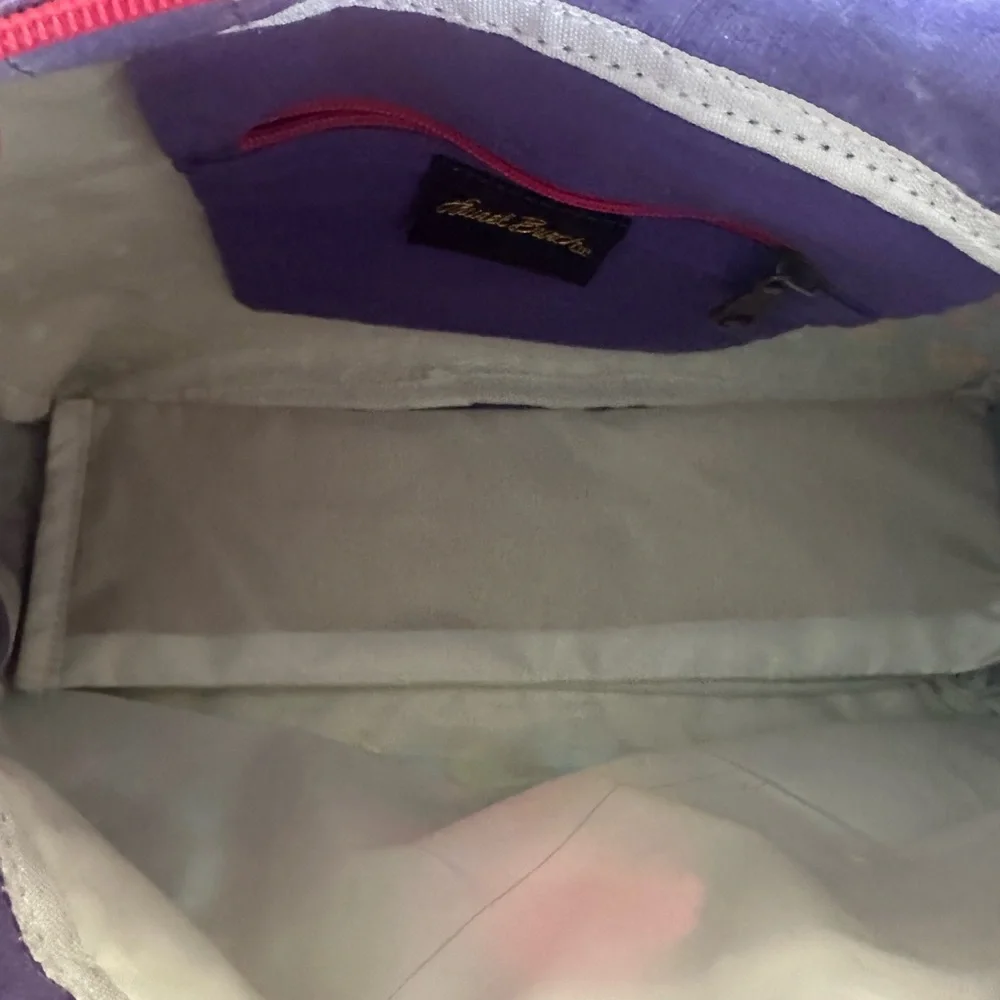 Laurel Burch Purple and Multicolor Artistic Laptop Bag